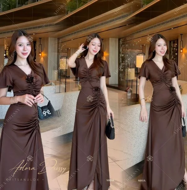 ตัวอย่างชุดโทนน้ำตาล-ทอง จาก Adora Dressy พิษณุโลก ภาพที่ 55