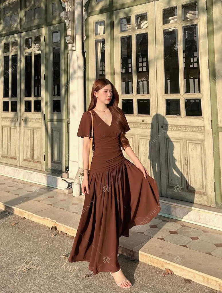 ตัวอย่างชุดโทนน้ำตาล-ทอง จาก Adora Dressy พิษณุโลก ภาพที่ 93