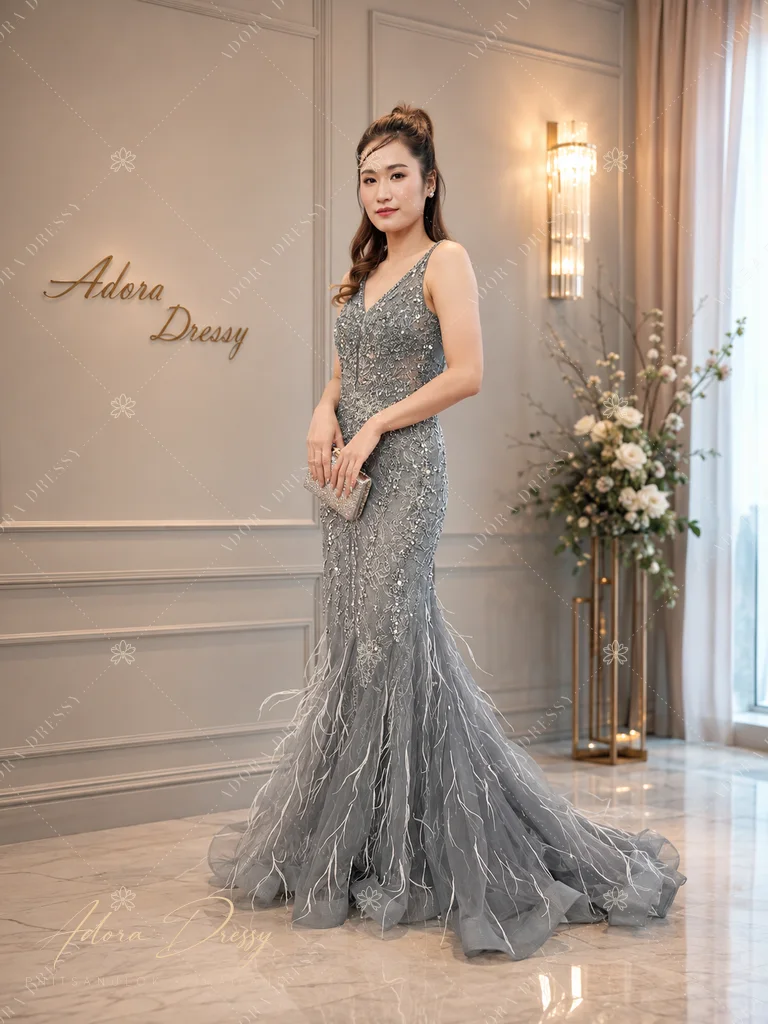 ตัวอย่างชุดโทนฟ้า-เทา จาก Adora Dressy พิษณุโลก ภาพที่ 19