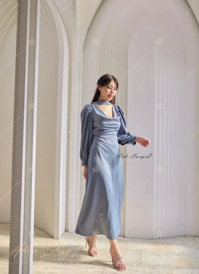 ตัวอย่างชุดโทนฟ้า-เทา จาก Adora Dressy พิษณุโลก ภาพที่ 15