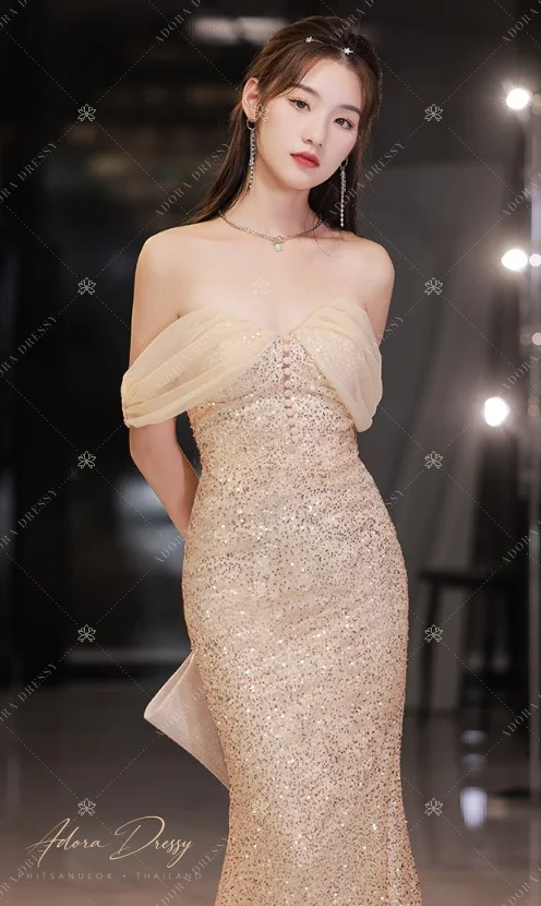 ตัวอย่างชุดโทนน้ำตาล-ทอง จาก Adora Dressy พิษณุโลก ภาพที่ 145