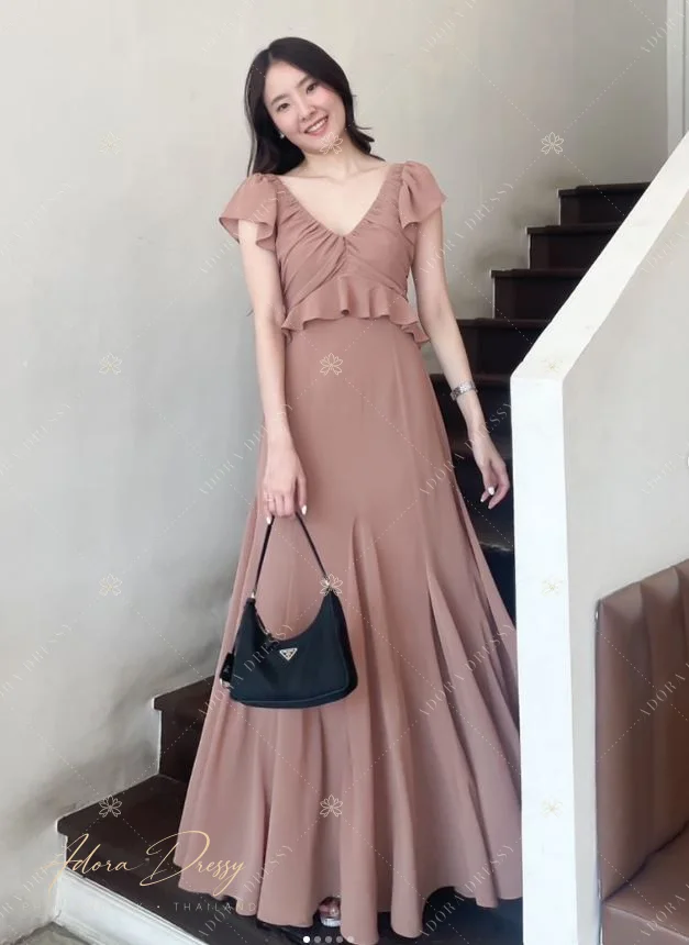 ตัวอย่างชุดโทนน้ำตาล-ทอง จาก Adora Dressy พิษณุโลก ภาพที่ 19