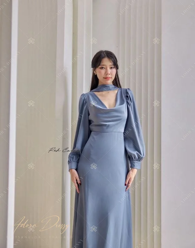 ตัวอย่างชุดโทนฟ้า-เทา จาก Adora Dressy พิษณุโลก ภาพที่ 28
