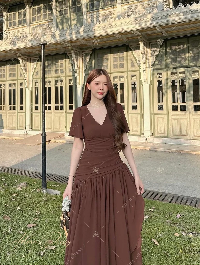 ตัวอย่างชุดโทนน้ำตาล-ทอง จาก Adora Dressy พิษณุโลก ภาพที่ 95