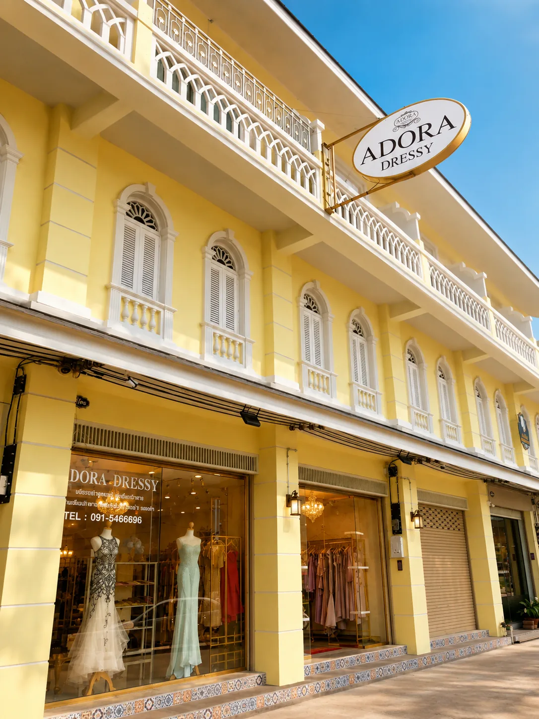 หน้าร้าน Adora Dressy ถนนพระลือ จังหวัดพิษณุโลก